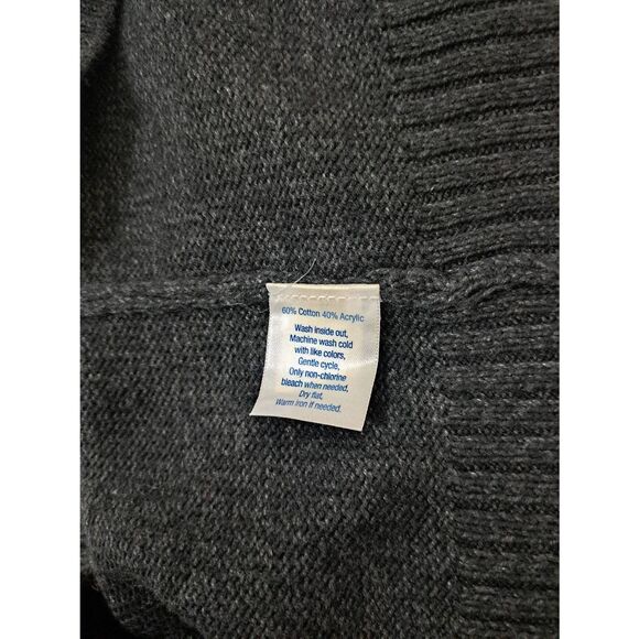 Urban pipeline mens medium shawl collar neck sweater gray Aztec western - Picture 5 of 8